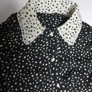 Chic Polka Dot Midi Dress 🖤🤍