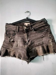 Distressed Denim Shorts