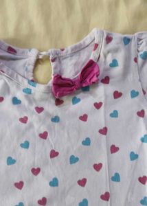 Cute Heart Print midi Dress full length 48cm