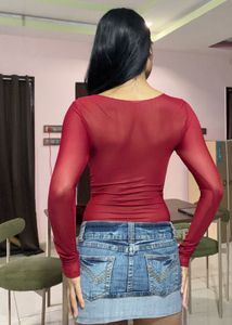 Sheer Red Top