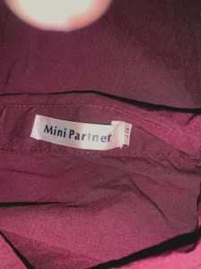 Boys plain maroon half sleeve shirt.