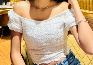 Chic White Lace Off-Shoulder Top
