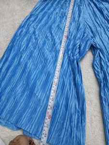 Blue Crinkle ❤️Wide Leg Palazzo Pants