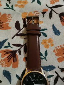 Classic Brown Leather Strap Watch