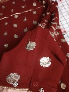 Maroon Ethnic Kurti Set with Dupatta