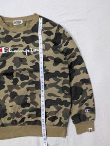 BAPE x Champion Camo Crewneck Sweatshirt