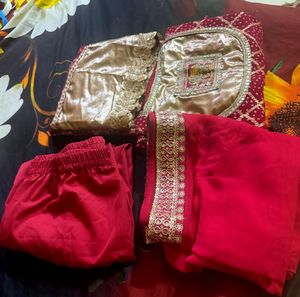 Elegant maroon Bandhani Kurta Set