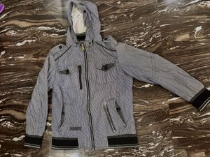 Stylish Striped Hooded Jacket