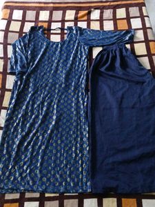 Navy blue kurta set