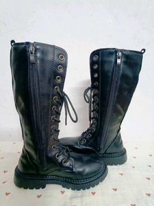 Chunky Black Combat Boots