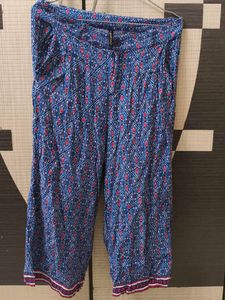 Navy Ethnic Print Pallazo