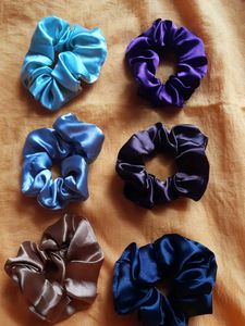 Set of 6 Satin Scrunchies
