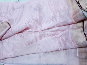 organza Pink Saree