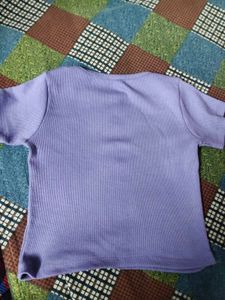Lavender Ribbed T-Shirt