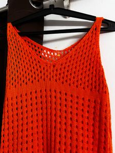 Chic Fringe Knit Mini Dress