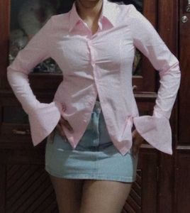 Baby Pink Office Shirt 💖✨