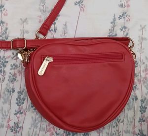 Caprese Red Heart Bow Crossbody Bag