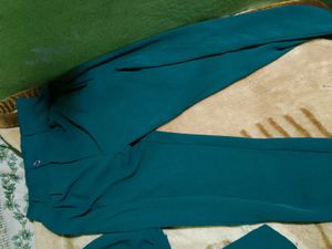 Teal Belted Top &amp; Pants Set