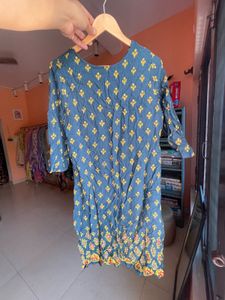 Blue Printed Kurta