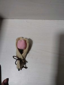 Crochet bouquet keychain