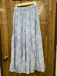 Boho Eyelet Maxi Skirt
