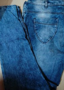 Blue Washed Denim Jeans