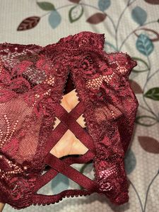 SHEIN Burgundy Lace Briefs