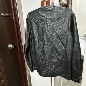 Onyx Black Faux Leather Jacket xl size
