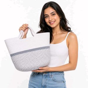 Stylish Rope Tote Bag in combo offer price 🎉