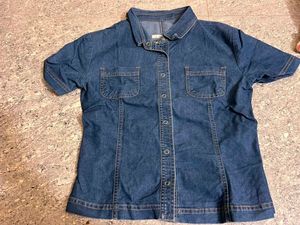 Classic Denim Short-Sleeve Shirt