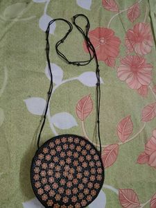 coconut shell wooden sling bag for women