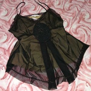 Y2k Top beaded embellished