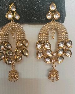 Kundan Earings Anti Tarnish Polish