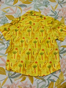 Pantaloons- Yellow Giraffe Print Shirt