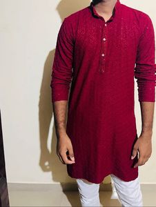 Men's Maroon Kurta new