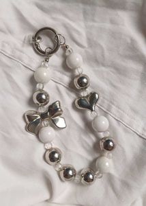 Cute Bow and Heart bag or phone charm