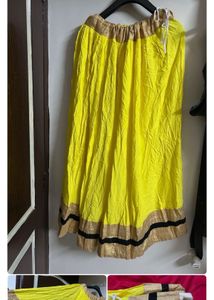 Vibrant Yellow Ethnic Skirt