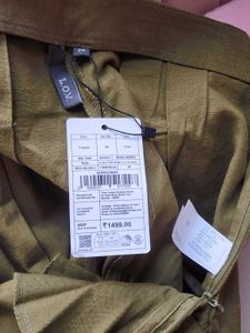 Olive Green Wide-Leg Pants