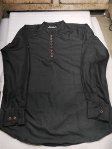 VTEXX Men's Black Kurta Shirt