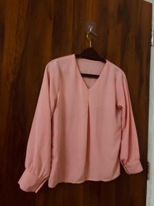 Pink Long Sleeve Blouse