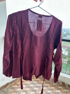 Boho Embroidered Rayon Tunic Top