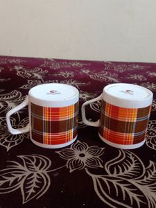 Two Beautiful Ceramic Small Mugs For Tea Or Coffee..