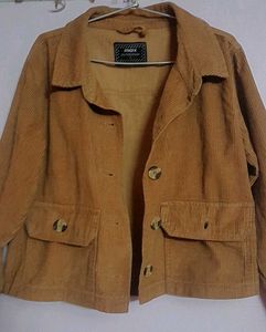 Vintage coded Corduroy Crop Tan Brown Jacket