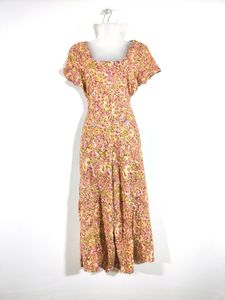 Peach With Floral Jumpsuits (Women's)