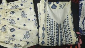 Art Silk Kurti Set (3-Piece)