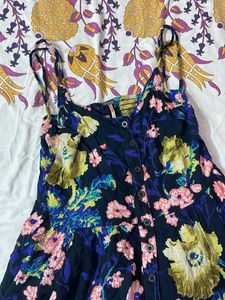 Flowy Floral Print Mini Dress