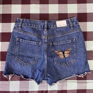 Distressed Denim Shorts