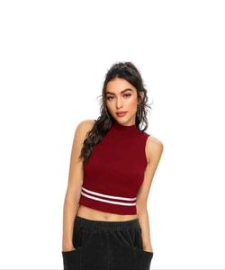 Maroon Crop Top