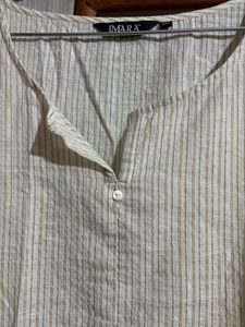 Offwhite Front Slit Kurta