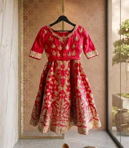 Stunning Red Embroidered Lehenga Choli